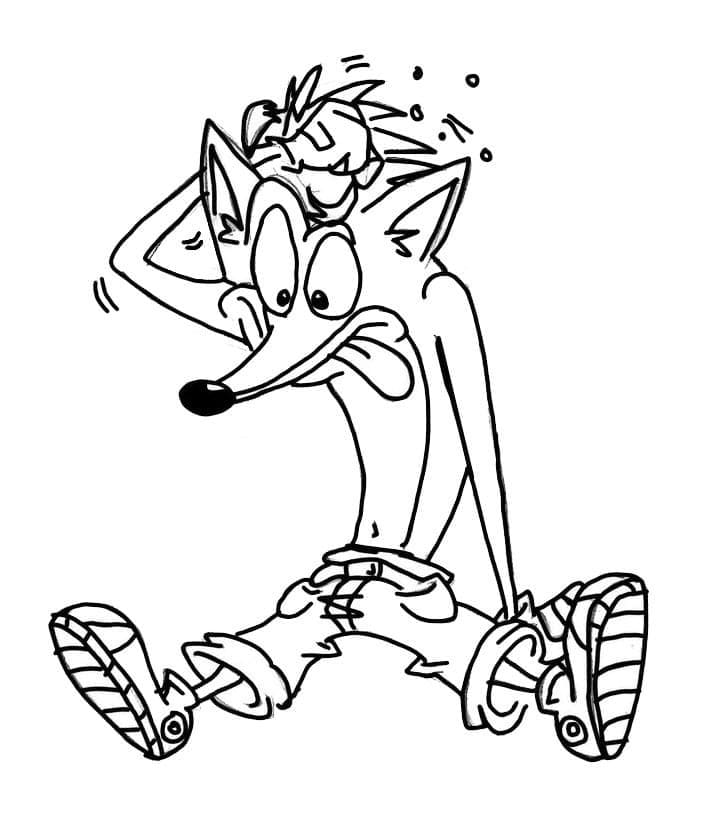 Coloriage Dessin Gratuit de Crash Bandicoot