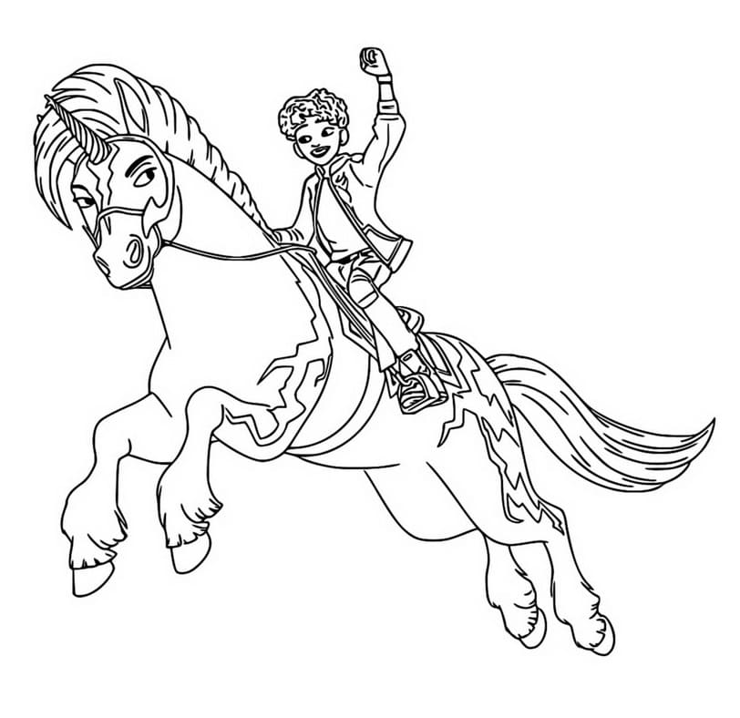 Coloriage Rory et Storm de L'École des licornes