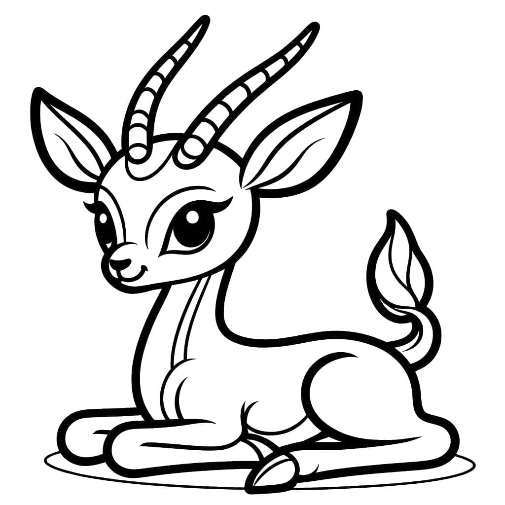Coloriage Gazelle