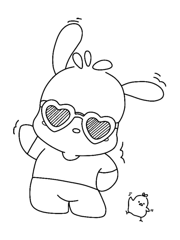 Coloriage Adorable Pochacco