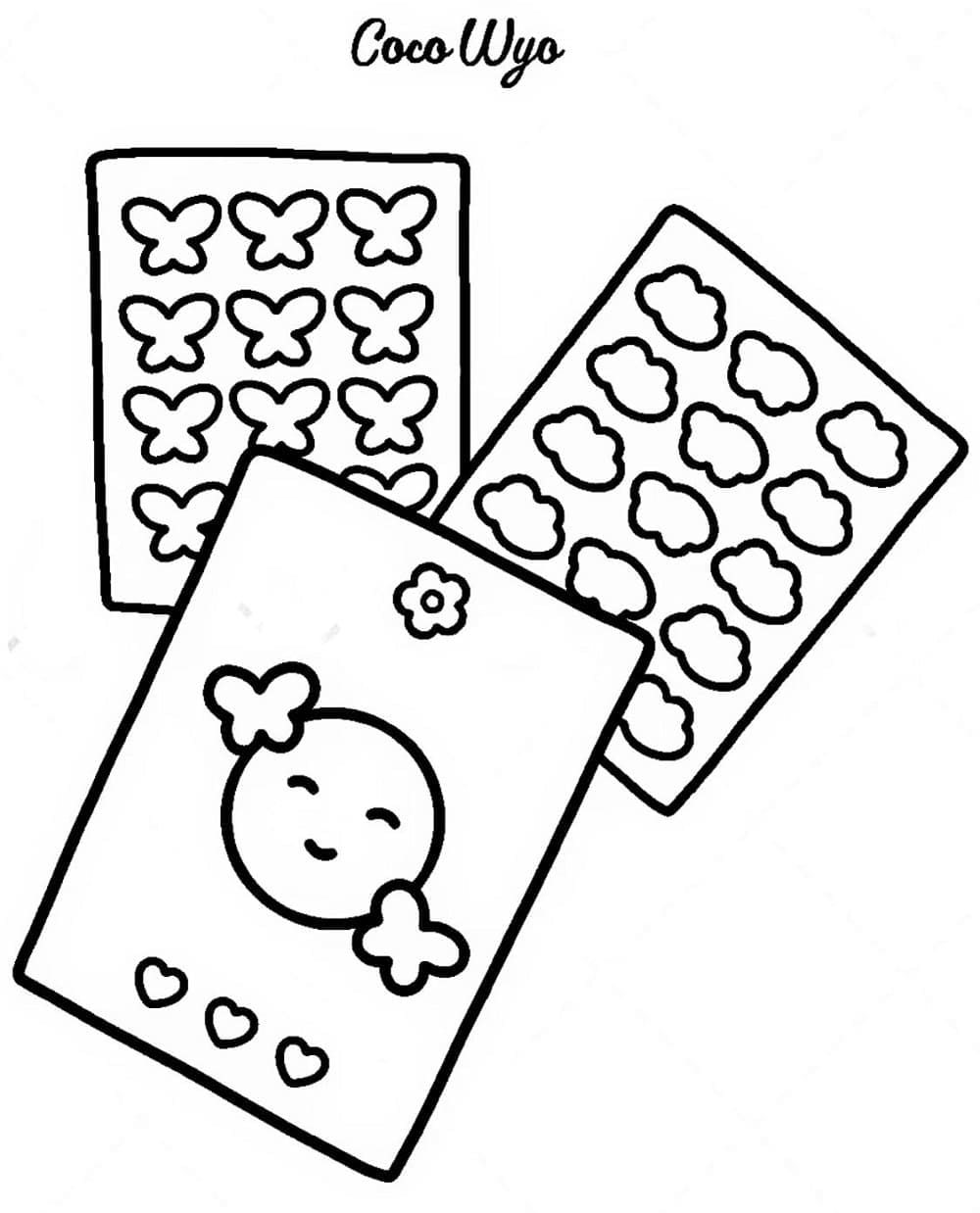 Coloriage Autocollants Coco Wyo