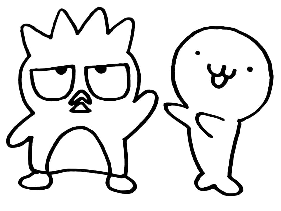 Coloriage Badtz Maru et son ami