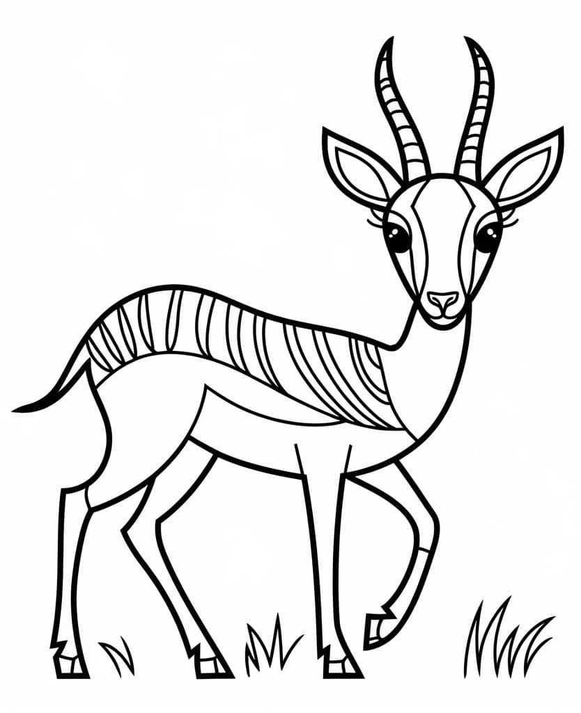 Coloriage Belle Gazelle
