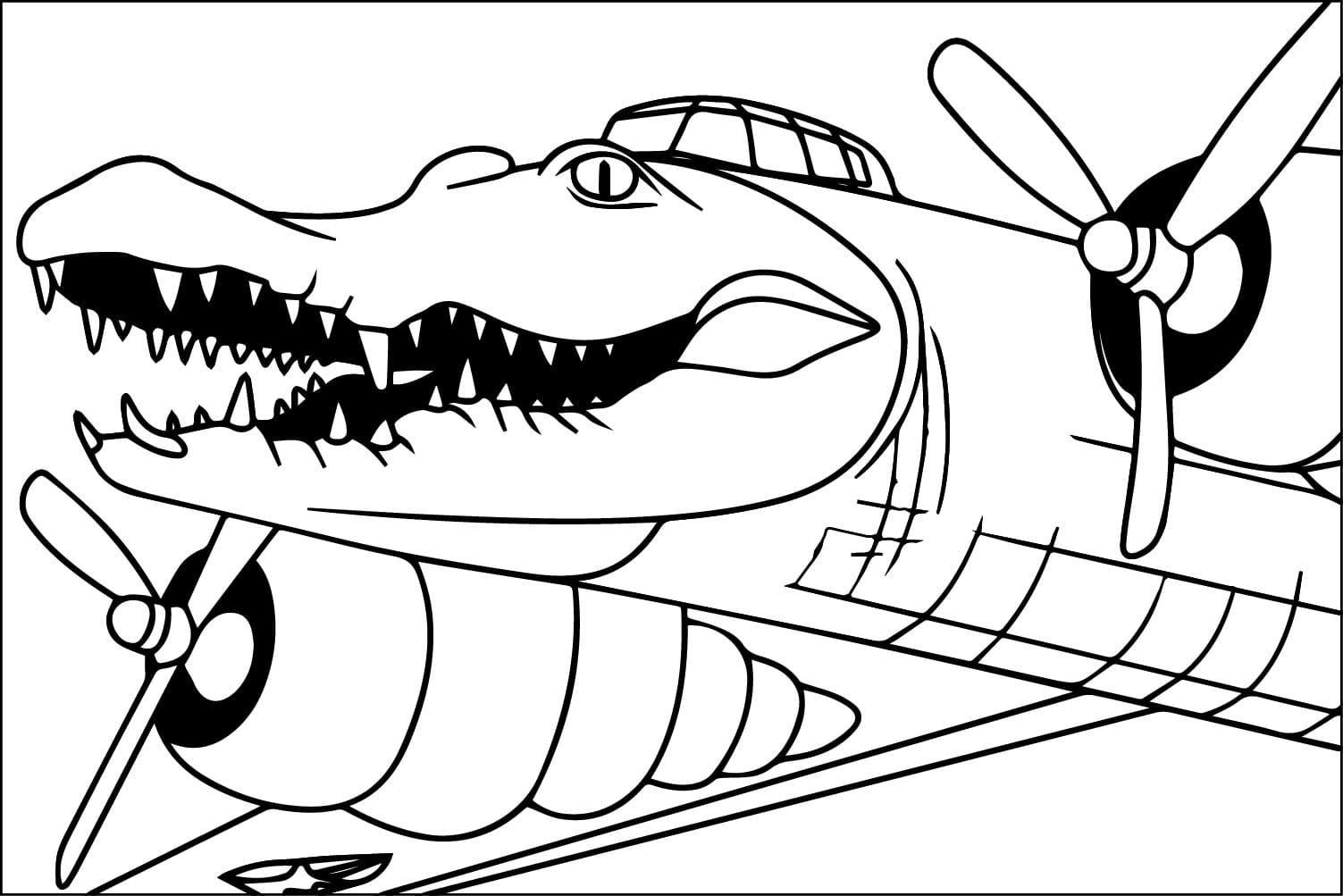 Coloriage Bombardiro Crocodillo