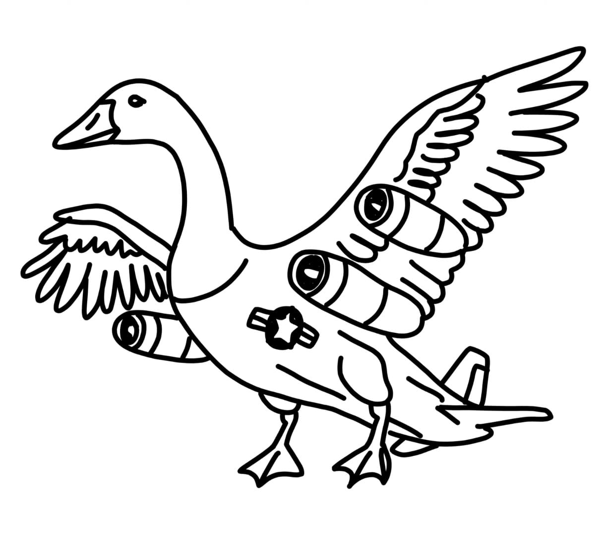 Coloriage Bombombini Gusini Brainrot Italien