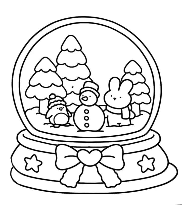 Coloriage Boule à Neige Coco Wyo