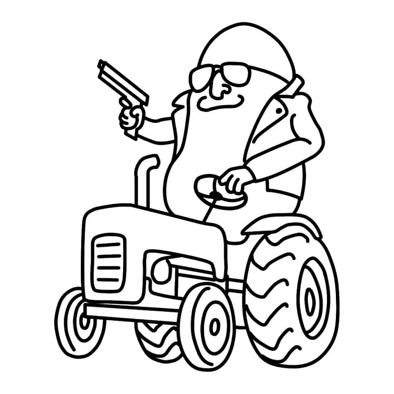Coloriage Bulbito Bandito Traktorito Brainrot