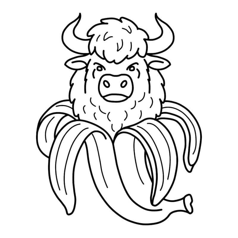 Coloriage Bulliccinni Bananini de Brainrot