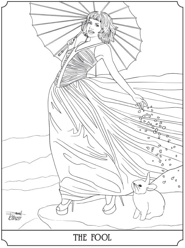 Coloriage Carte Tarot Le Mat