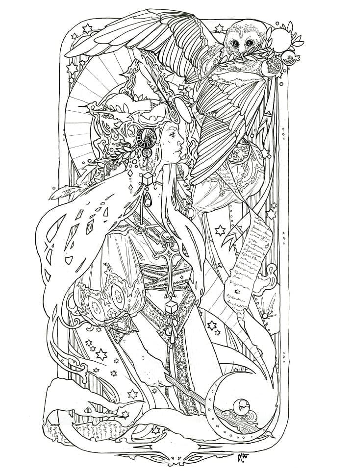 Coloriage Carte Tarot