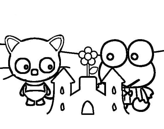Coloriage Chococat et Keroppi