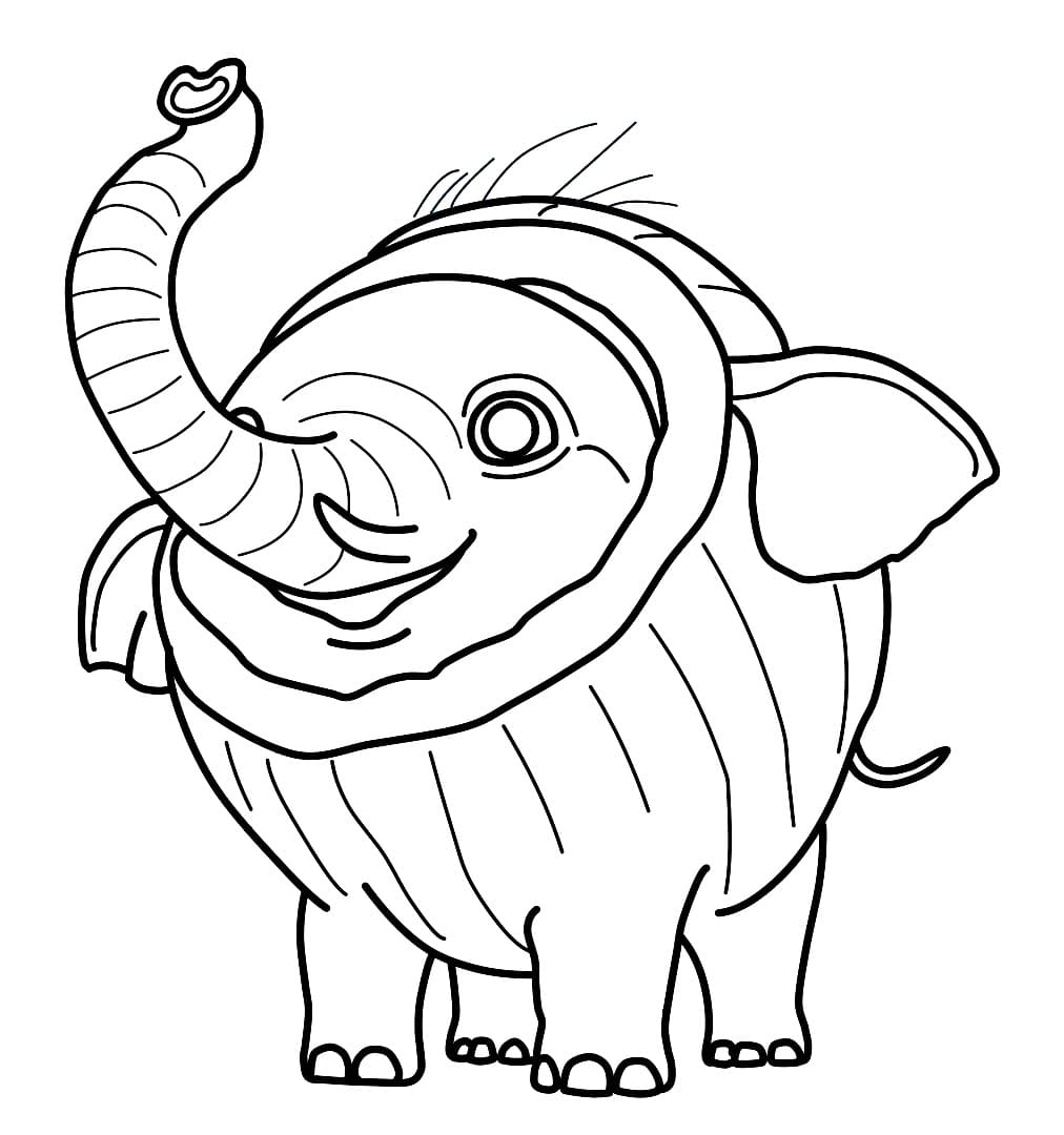 Coloriage Cocofanto Elefanto Brainrot Italien