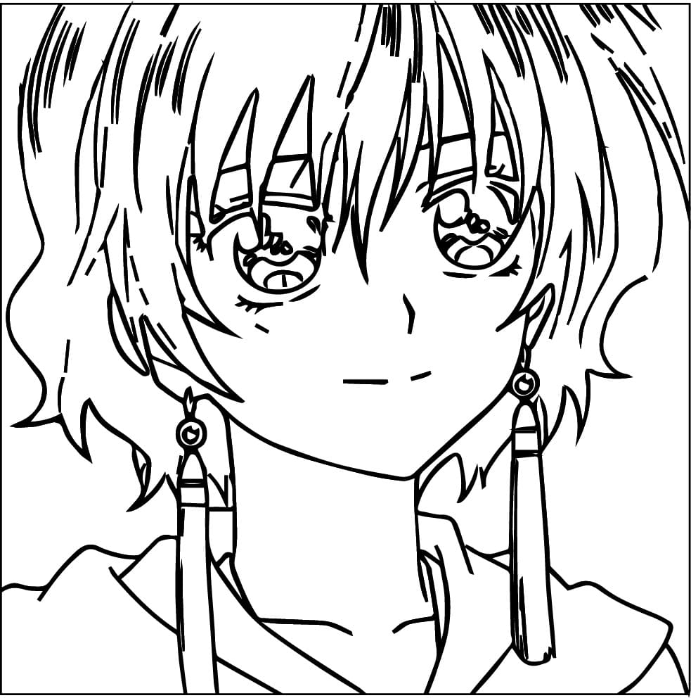 Coloriage Dessin de Akatsuki no Yona