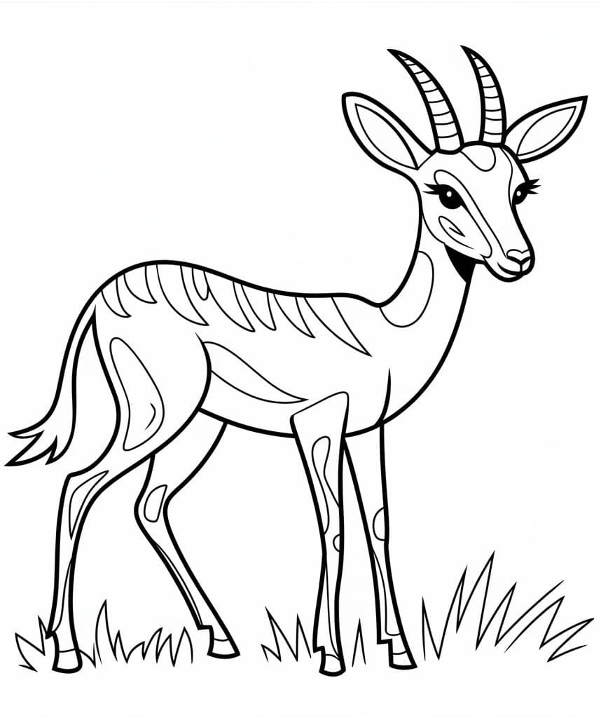 Coloriage Dessin de Gazelle