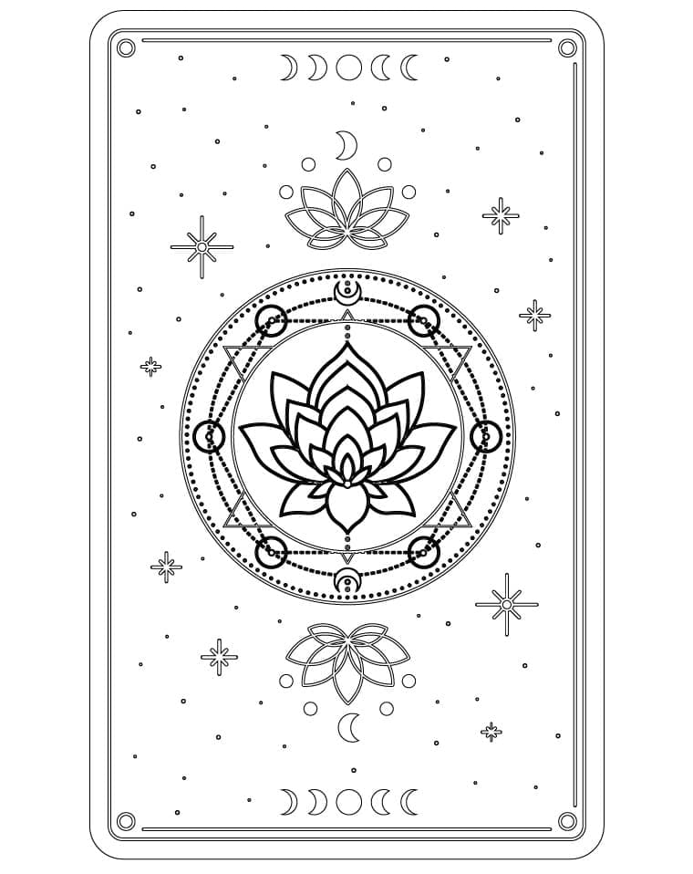 Coloriage Dessin Gratuit de Tarot