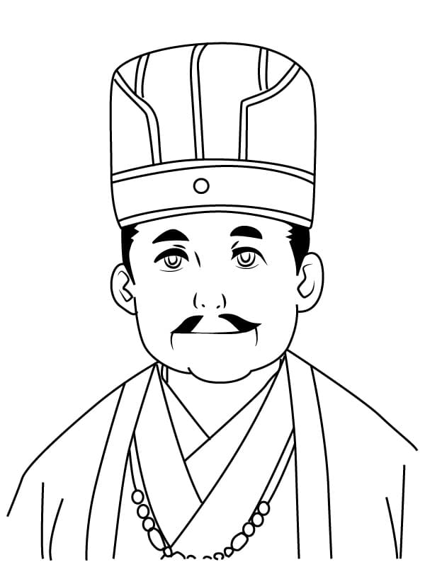 Coloriage Emperor Il de Akatsuki no Yona