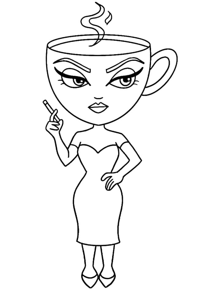 Coloriage Espressona Signora Brainrot