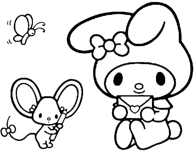 Coloriage Flat et My Melody
