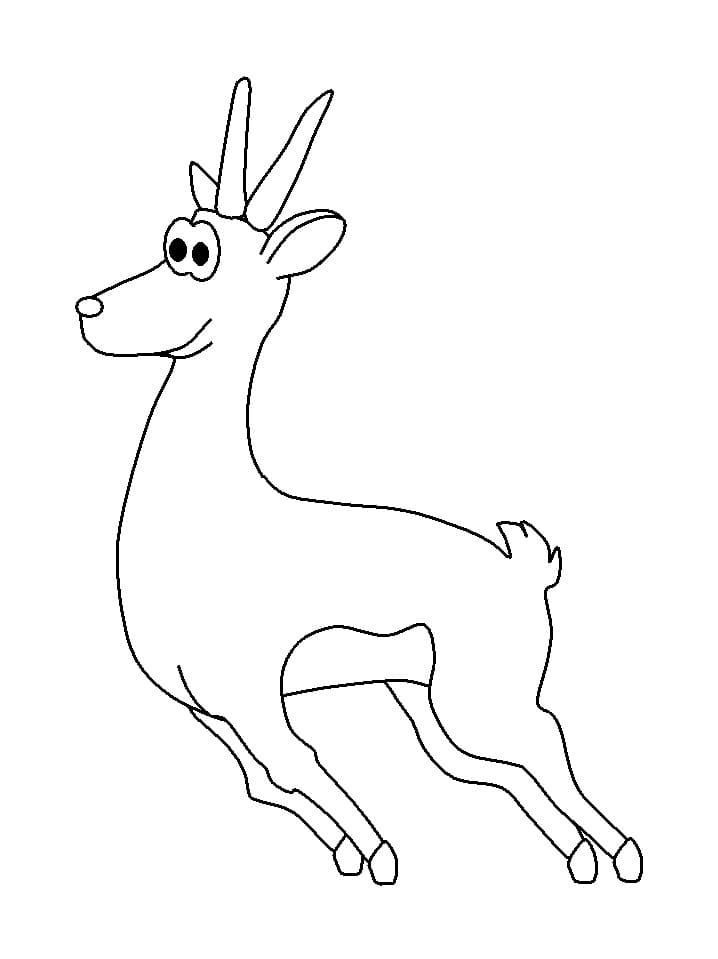 Coloriage Gazelle Drôle