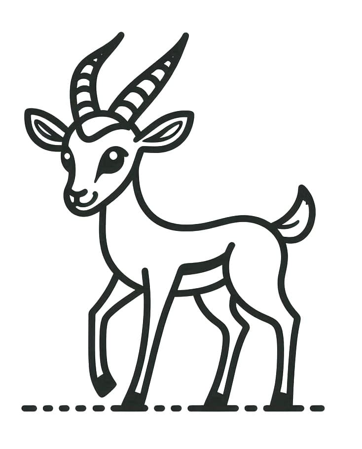 Coloriage Gazelle Gratuit