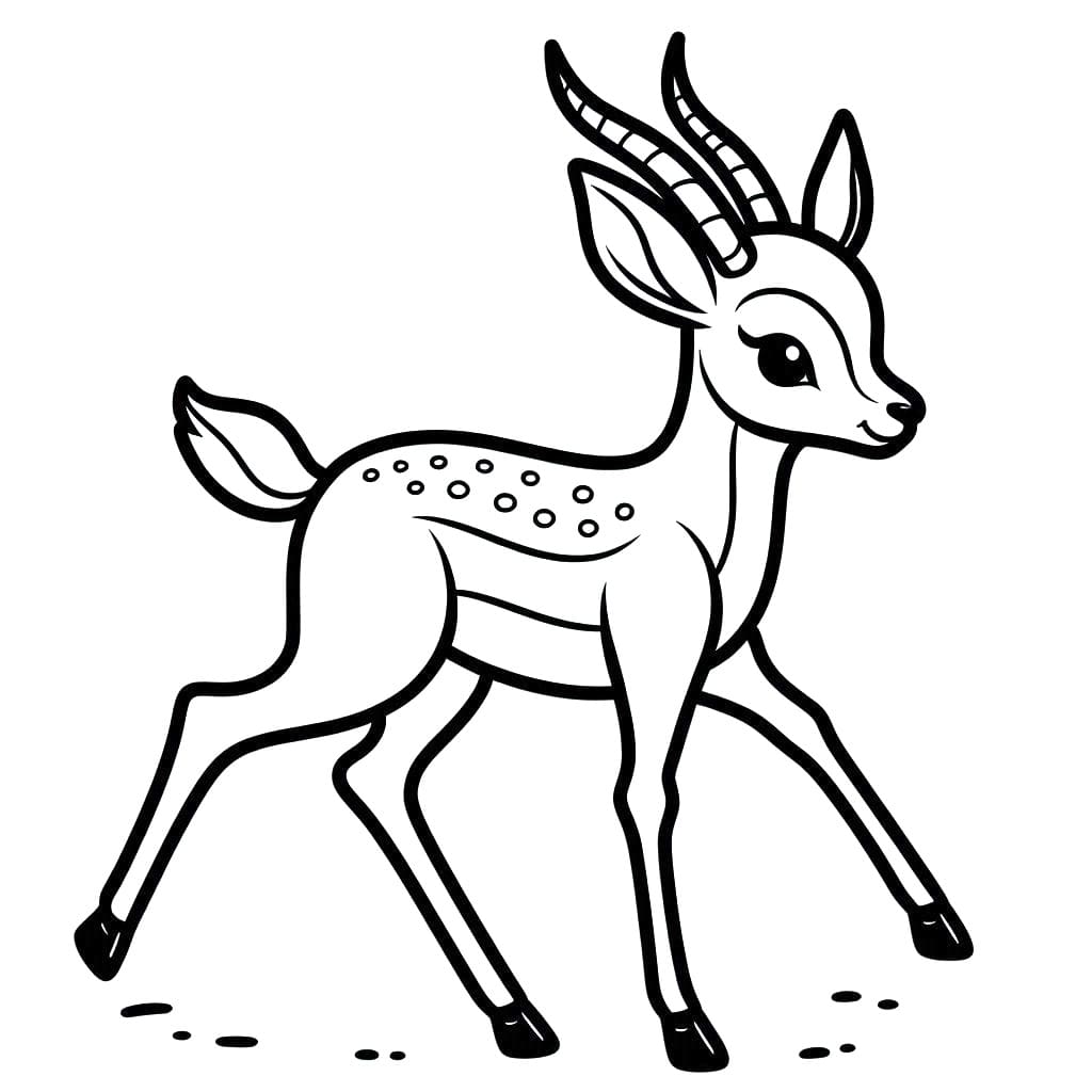 Coloriage Gazelle Pour Enfants