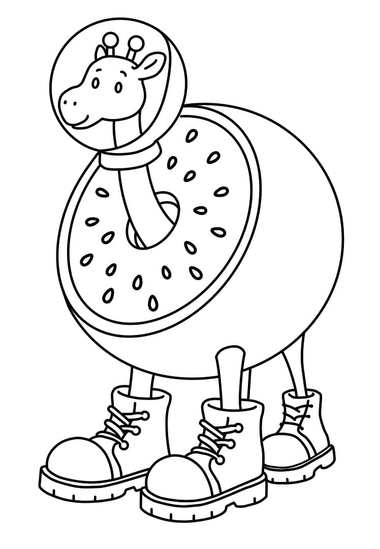 Coloriage Giraffa Celeste Brainrot Italien