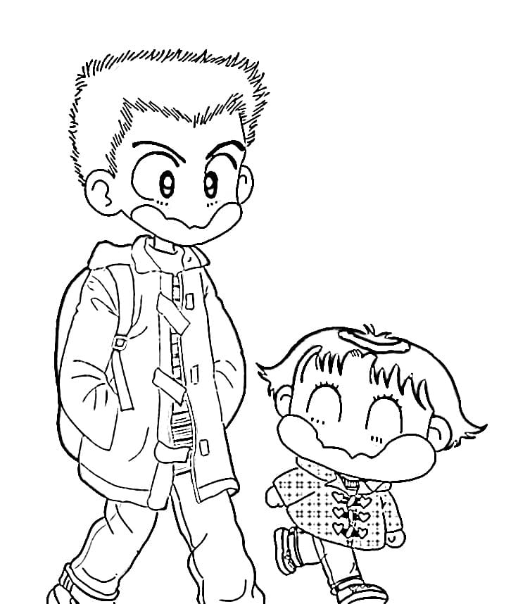 Coloriage Kocchi Muite Miiko Imprimable Gratuit