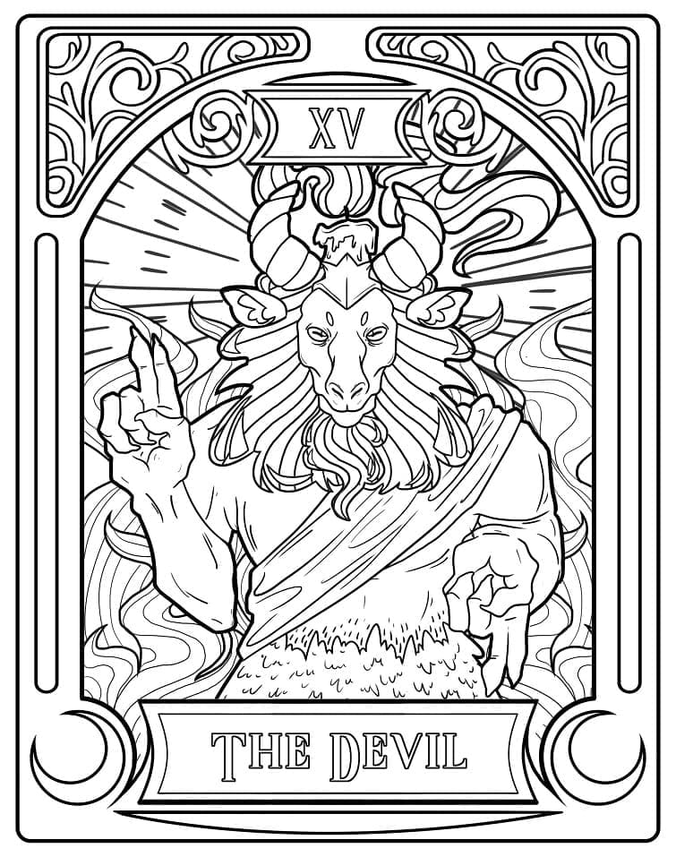 Coloriage Le Diable Tarot