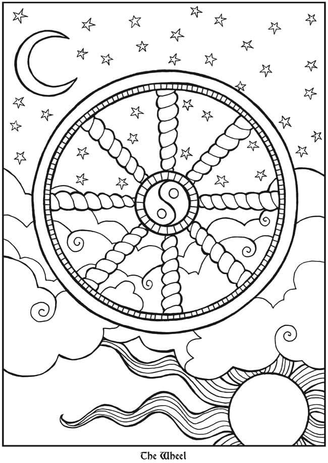Coloriage Le Tarot de la Roue
