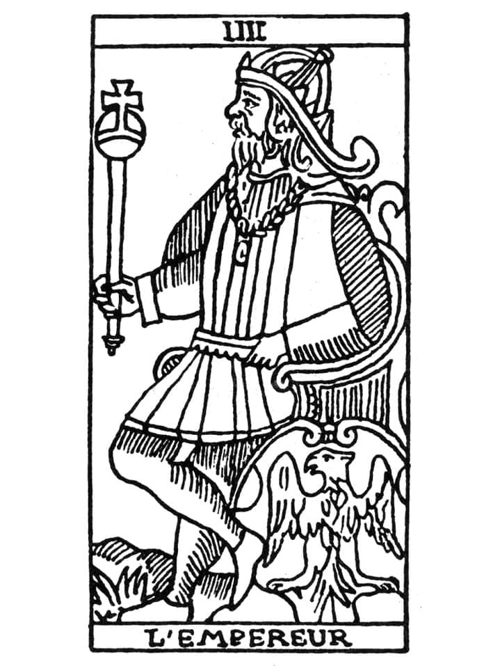 Coloriage L'Empereur Tarot