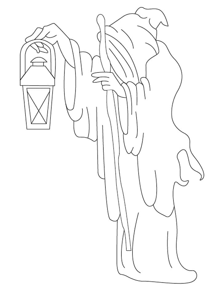 Coloriage L'Ermite Tarot