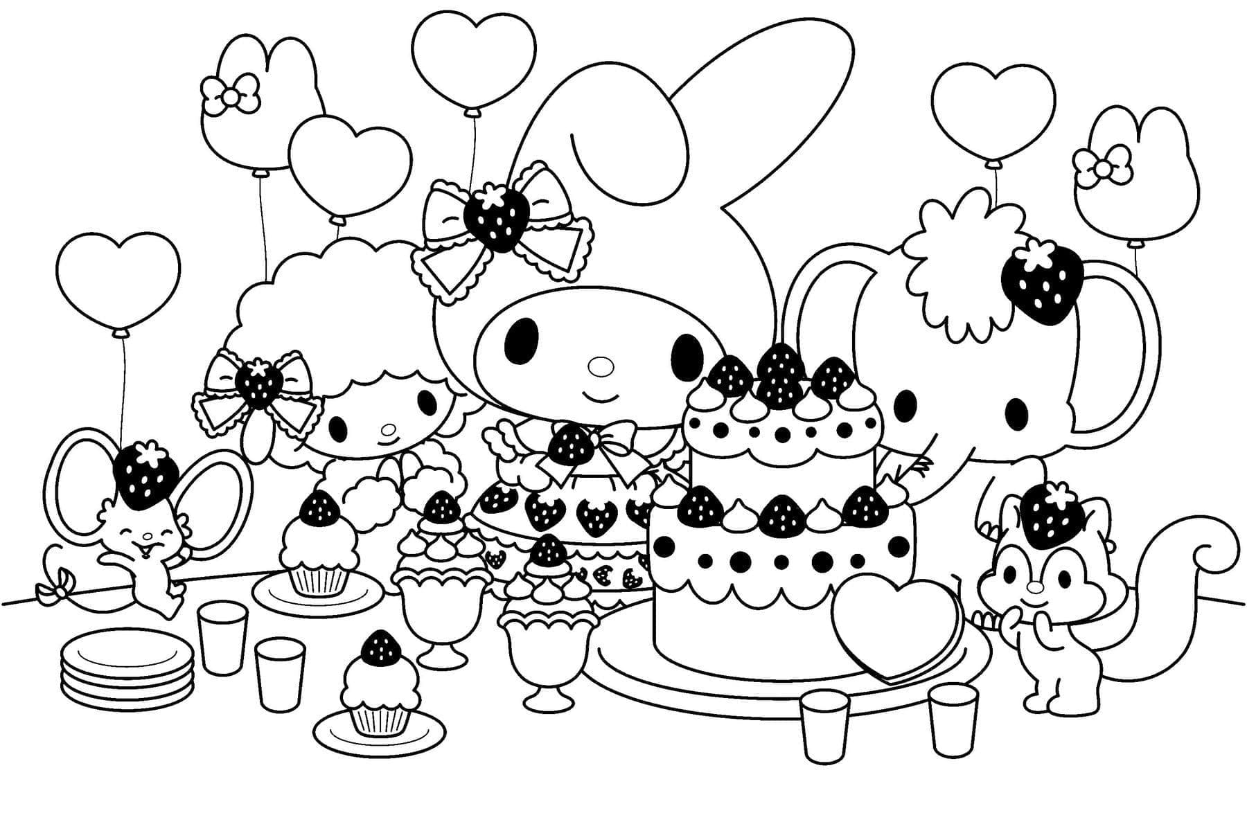 Coloriage My Melody dans Sanrio