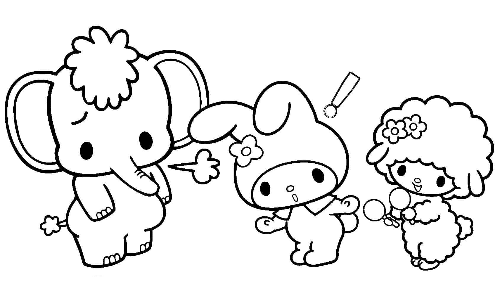 Coloriage My Melody et ses Amis
