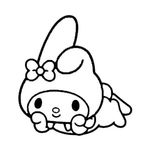 Coloriage My Melody Heureuse