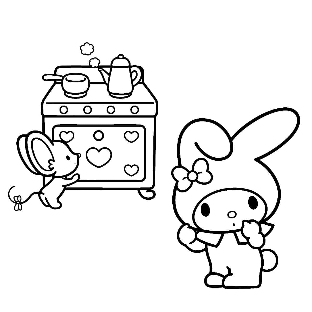 Coloriage My Melody Sanrio
