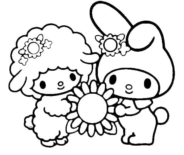 Coloriage My Sweet Piano et My Melody