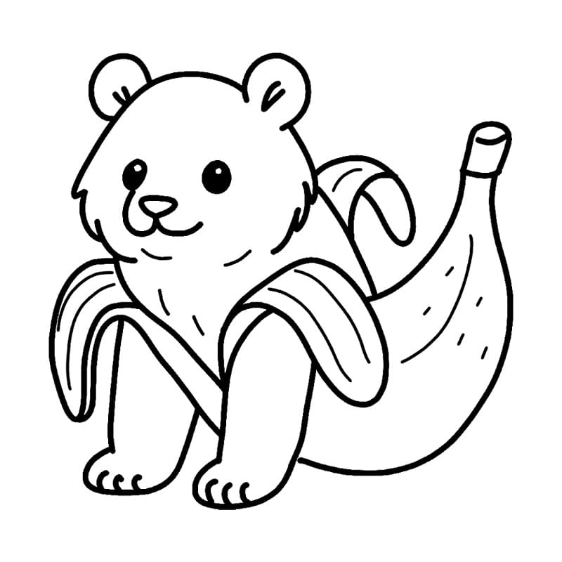 Coloriage Pandaccini Bananini de Brainrot