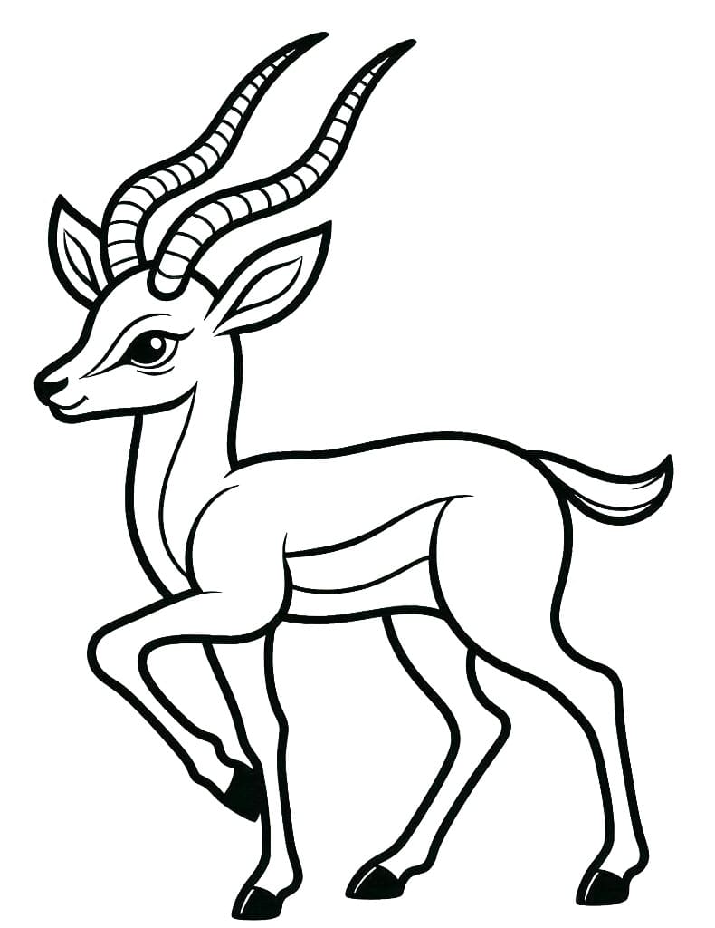 Coloriage Peinture de Gazelle
