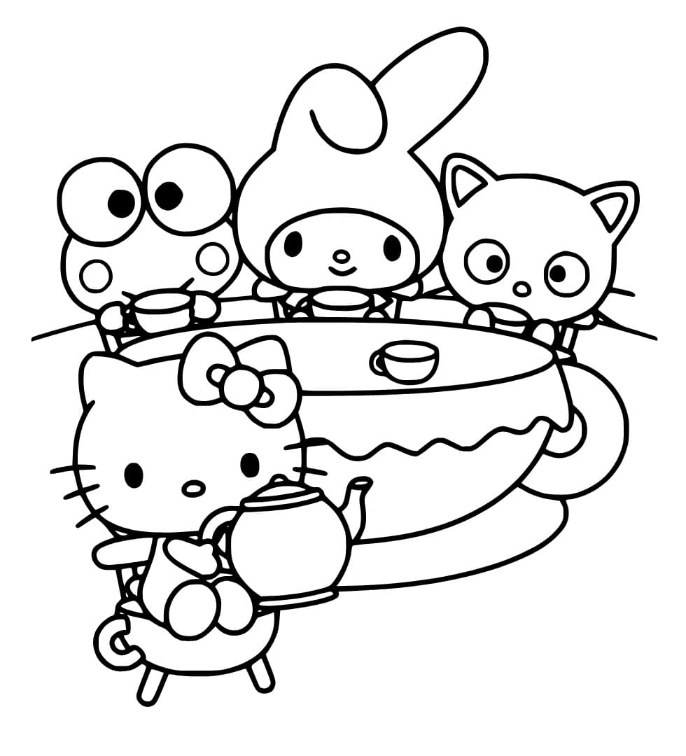 Coloriage Personnages dans Sanrio