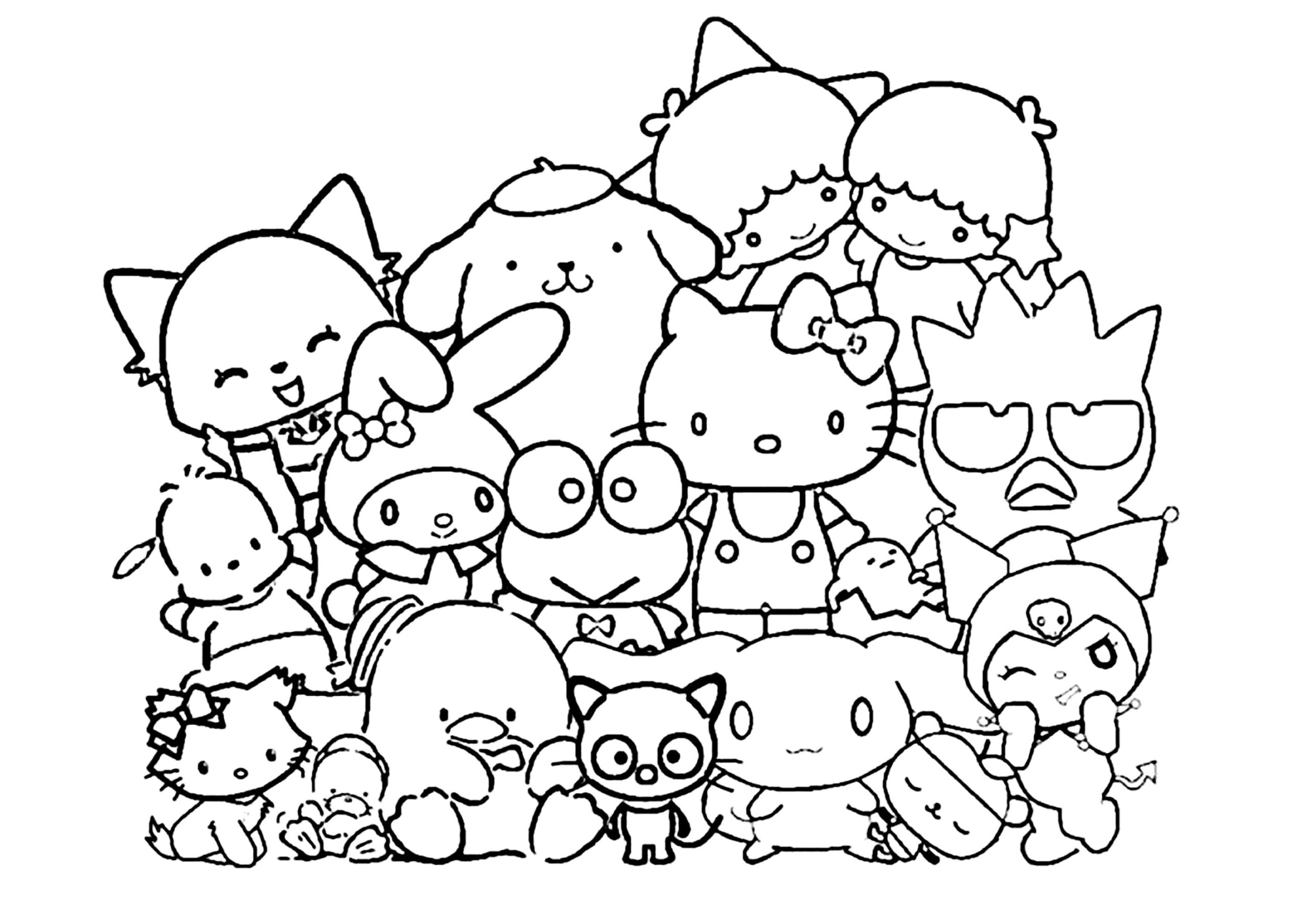 Coloriage Personnages de Sanrio