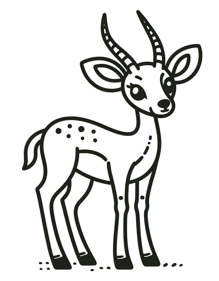 Coloriage Petite Gazelle
