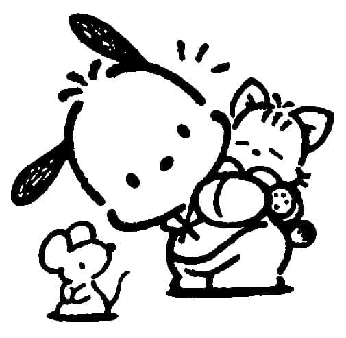 Coloriage Pochacco Gratuit Pour les Enfants