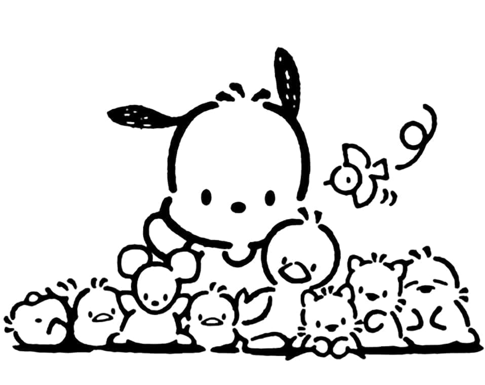 Coloriage Pochacco Imprimable Pour les Enfants