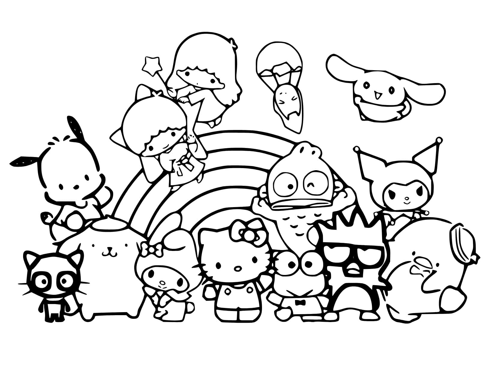 Coloriage Sanrio Gratuit Pour les Enfants