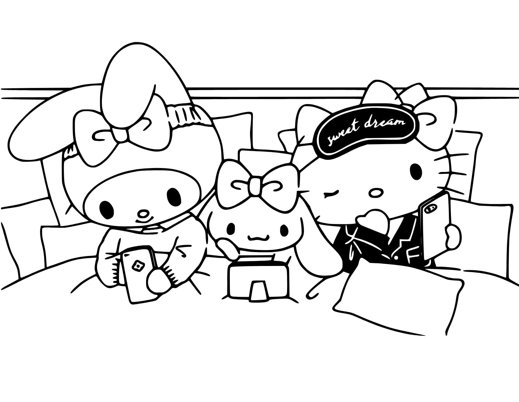 Coloriage Sanrio Imprimable Gratuit Pour les Enfants