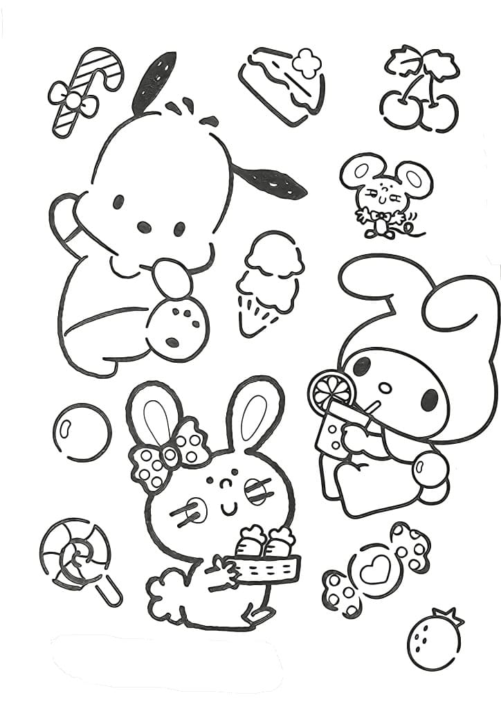 Coloriage Sanrio Imprimable Pour les Enfants