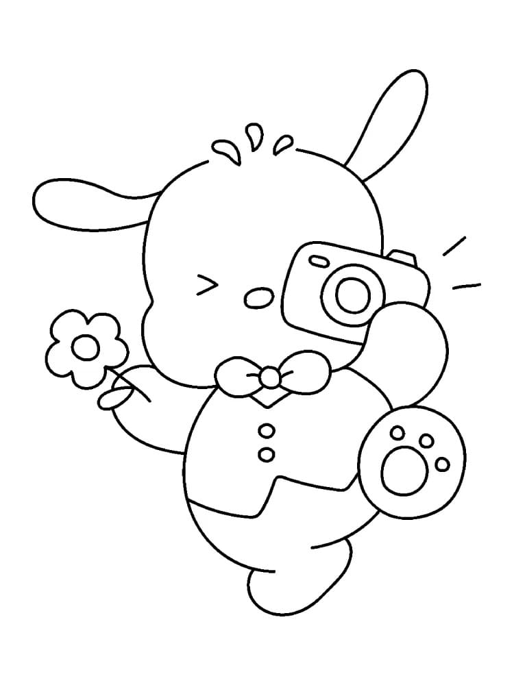 Coloriage Sanrio Pochacco