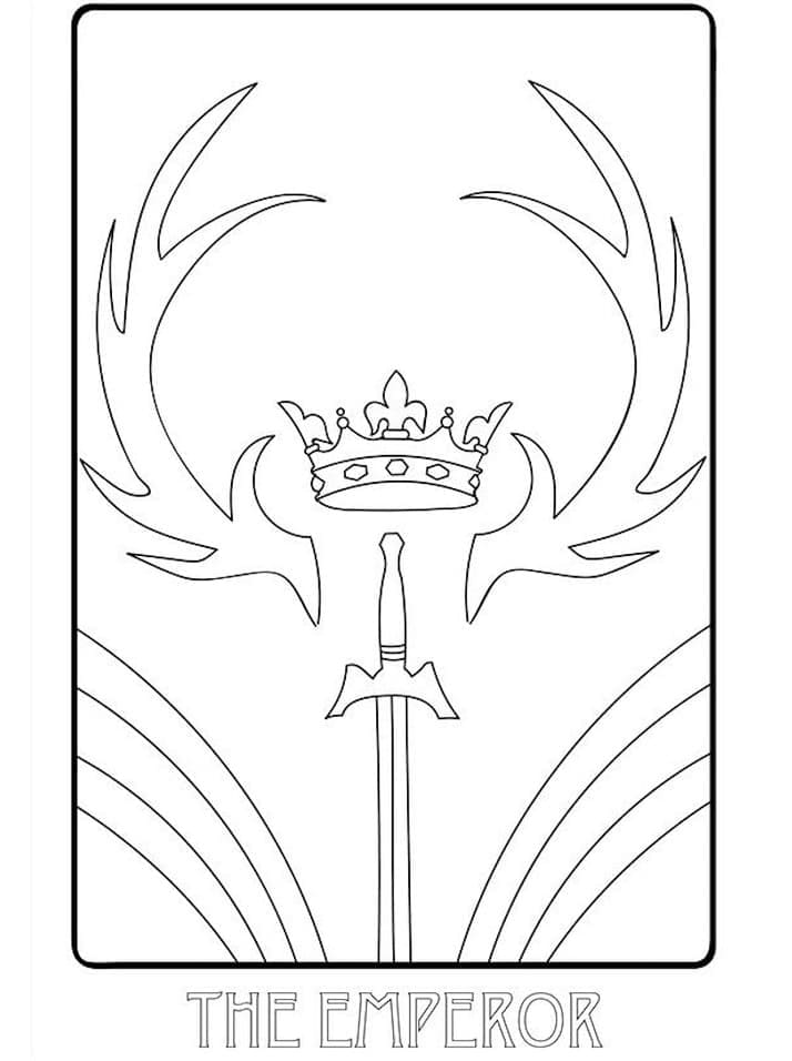 Coloriage Tarot L'Empereur