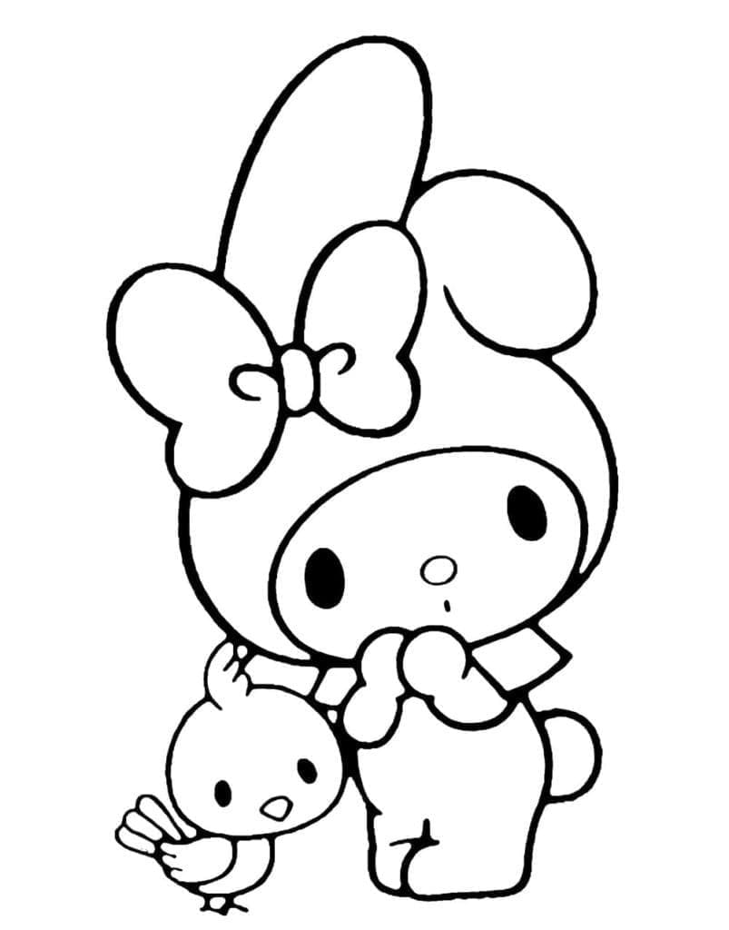 Coloriage Tori et My Melody