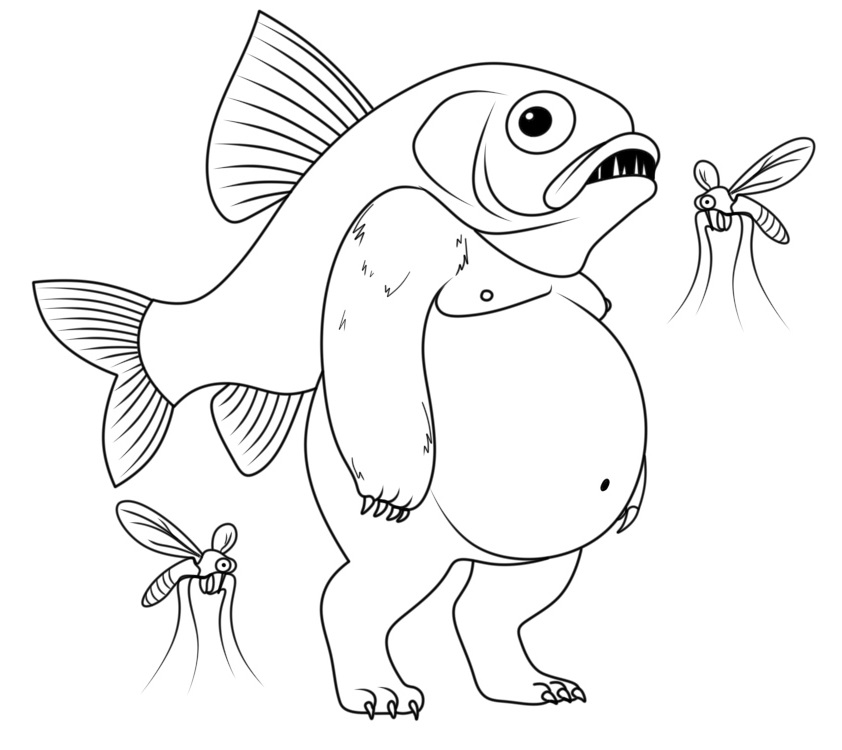 Coloriage Troppo Trippa Brainrot Italien